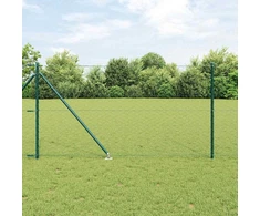 Hexagonal Fence with Post 10 x 1 m PVC dengtas plienas Žalia