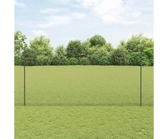 Hexagonal Fence with Post 10 x 1,5 m PVC dengtas plienas Pilka