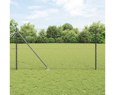 Hexagonal Fence with Post 100 x 1,4 m PVC dengtas plienas Pilka