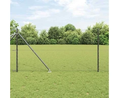 Hexagonal Fence with Post 25 x 1,2 m PVC dengtas plienas Pilka