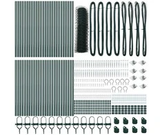 Hexagonal Fence with Post 100 x 1 m PVC dengtas plienas Žalia