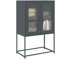 Highboard Antracitas 68x39x107 cm Plienas