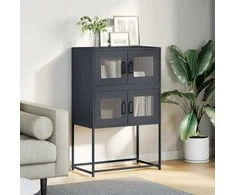 Highboard Antracitas 68x39x107 cm Plienas