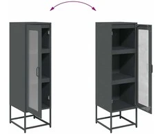 Highboard Antracito 36x39x123 cm šaltai valcuotas plienas