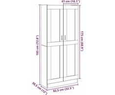 Highboard Artisan ąžuolas 82,5x30,5x185 cm inžinerinė mediena