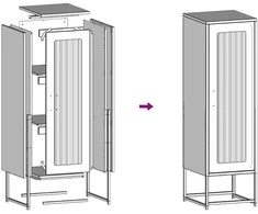 Highboard Baltas 36x39x123 cm Šaltai valcuotas plienas