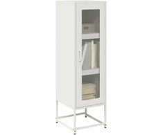 Highboard Baltas 36x39x123 cm Šaltai valcuotas plienas