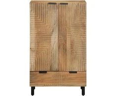 Highboard Brown 60x33x100 cm Masyvo medžio mango