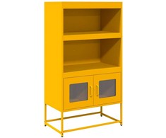 Highboard Garstyčių geltona 68x39x123 cm Plienas