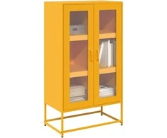 Highboard Garstyčių geltona 68x39x123 cm Plienas