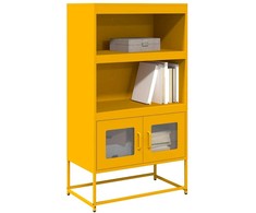 Highboard Garstyčių geltona 68x39x123 cm Plienas
