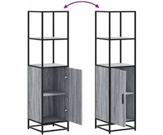 Highboard Gray Sonoma inžinerinis medis ir metalas