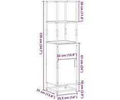 Highboard Gray Sonoma inžinerinis medis ir metalas