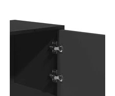 Highboard Juodas 35,5x35x106,5 cm Mediena ir metalas