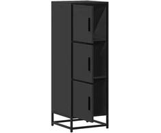 Highboard Juodas 35,5x35x106,5 cm Mediena ir metalas