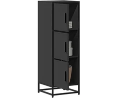 Highboard Juodas 35,5x35x106,5 cm Mediena ir metalas