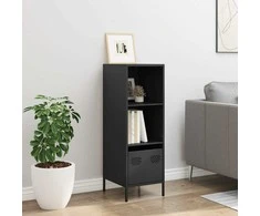 Highboard Juodas 35x39x103,5 cm Plienas