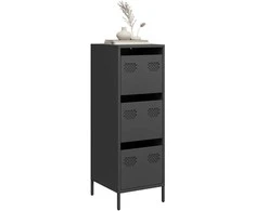 Highboard Juodas 39x35x103,5 cm Plienas