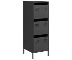 Highboard Juodas 39x35x103,5 cm Plienas