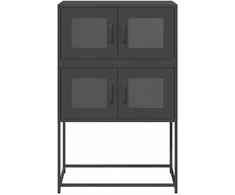 Highboard Juodas 68x39x107 cm Plienas