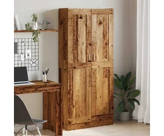 Highboard Old Wood 82,5x30,5x185 cm Engineered Wood