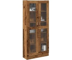 Highboard Old Wood 82,5x30,5x185 cm Engineered Wood