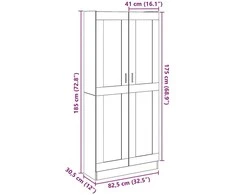 Highboard Old Wood 82,5x30,5x185 cm Engineered Wood