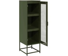Highboard Olive Žalias 36x39x123 cm Šaltai valcuotas plienas