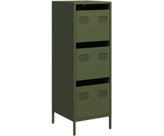 Highboard Olive Žalias 39x35x103,5 cm Plienas
