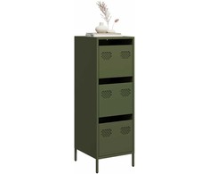 Highboard Olive Žalias 39x35x103,5 cm Plienas