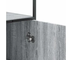 Highboard Pilka Sonoma 68x35x139 cm Mediena ir metalas