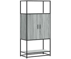 Highboard Pilka Sonoma 68x35x139 cm Mediena ir metalas