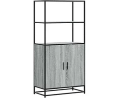 Highboard Pilka Sonoma 68x35x139 cm Mediena ir metalas