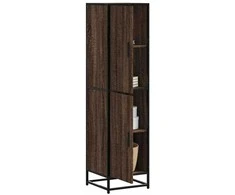 Highboard Rudas ąžuolas 35,5x35x139 cm Mediena ir metalas