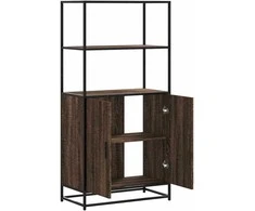 Highboard Rudas ąžuolas 68x35x139 cm Mediena ir metalas