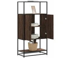 Highboard Rudas ąžuolas 68x35x139 cm Mediena ir metalas