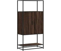 Highboard Rudas ąžuolas 68x35x139 cm Mediena ir metalas