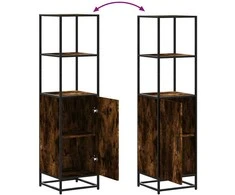 Highboard Rūkytas ąžuolas 35,5x35x139 cm Mediena ir metalas