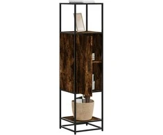 Highboard Rūkytas ąžuolas 35,5x35x139 cm Mediena ir metalas