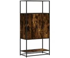 Highboard rūkytas ąžuolas 68x35x139 cm Mediena ir metalas