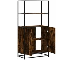 Highboard rūkytas ąžuolas 68x35x139 cm Mediena ir metalas