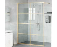 Įėjimo dušo siena Auksinė 140 x 195 cm grūdintas stiklas
