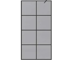 Įėjimo dušo siena Juoda 100 x 195 cm grūdintas stiklas