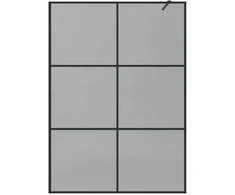 Įėjimo dušo siena Juoda 140 x 195 cm grūdintas stiklas