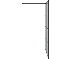 Įėjimo dušo siena Juoda 140 x 195 cm grūdintas stiklas
