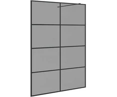 Įėjimo dušo siena Juoda 140 x 195 cm grūdintas stiklas