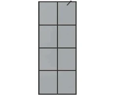 Įėjimo dušo siena Juoda 80 x 195 cm grūdintas stiklas