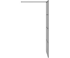 Įėjimo dušo siena Juoda 90 x 195 cm grūdintas stiklas