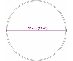 Neslystantis plaukuotas kilimas Kreminė 90 x 90 cm PP