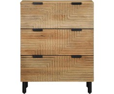 indauja Ruda 60x33x75 cm Masyvo medžio mango